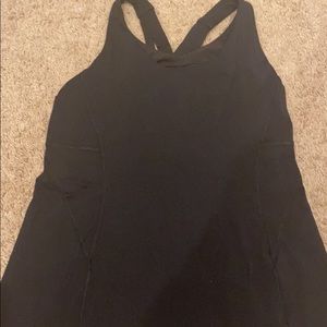 Black lululemon razor back tank size 8